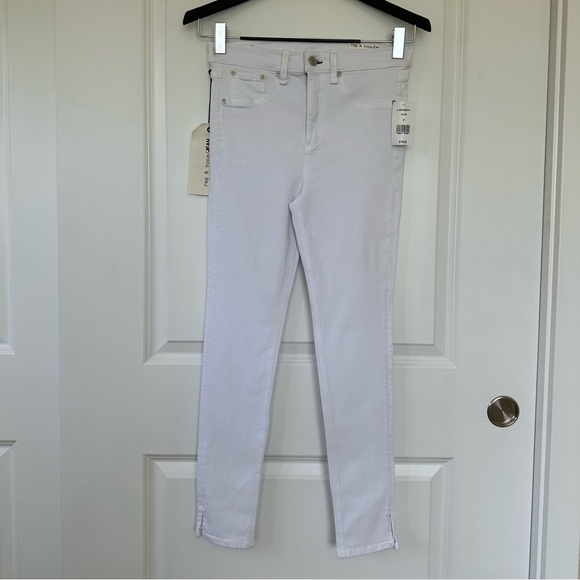 Rag & Bone 10 inch Capri Skinny White Jeans - Picture 3 of 16